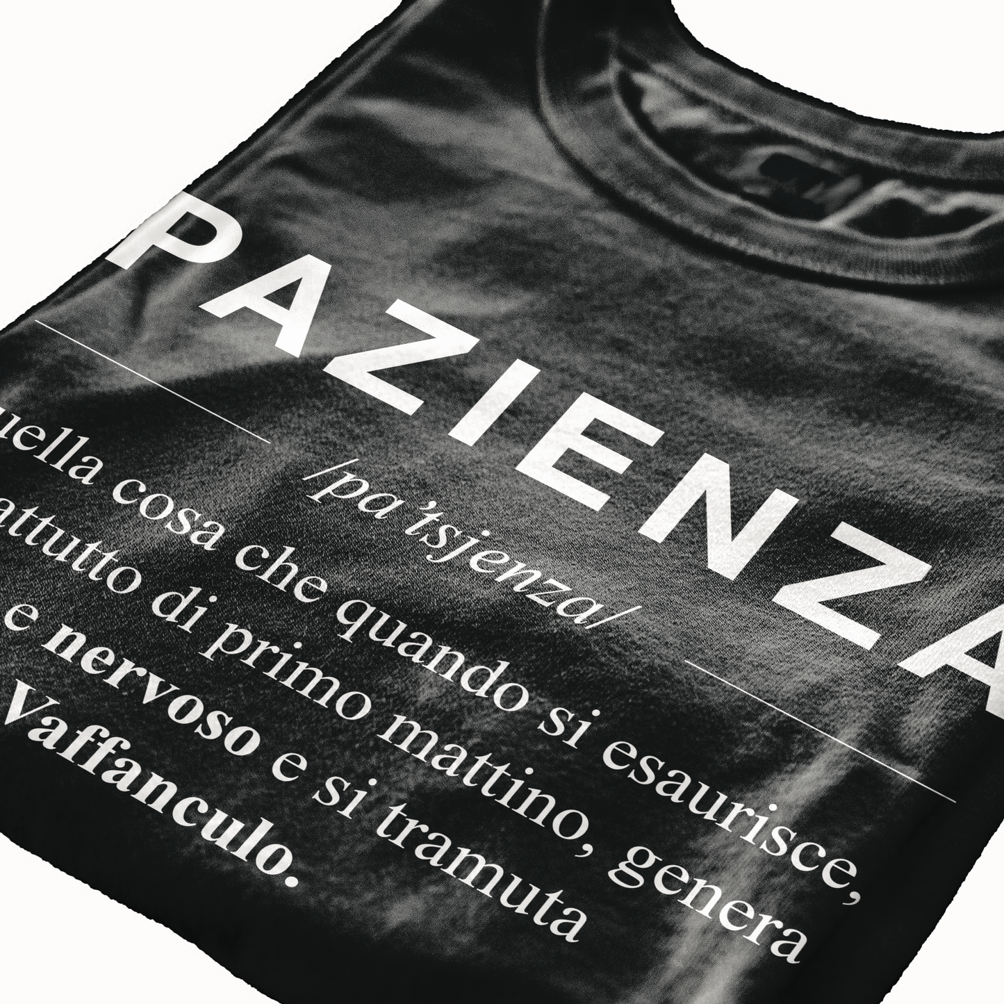 T-SHIRT PAZIENZA descrizione dizionario simpatica e vera #chooseurcolor
