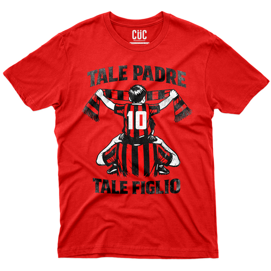 T-SHIRT Festa del Papà padre Tifoso come il figlio ROSSO NERO Rossa #chooseurcolor