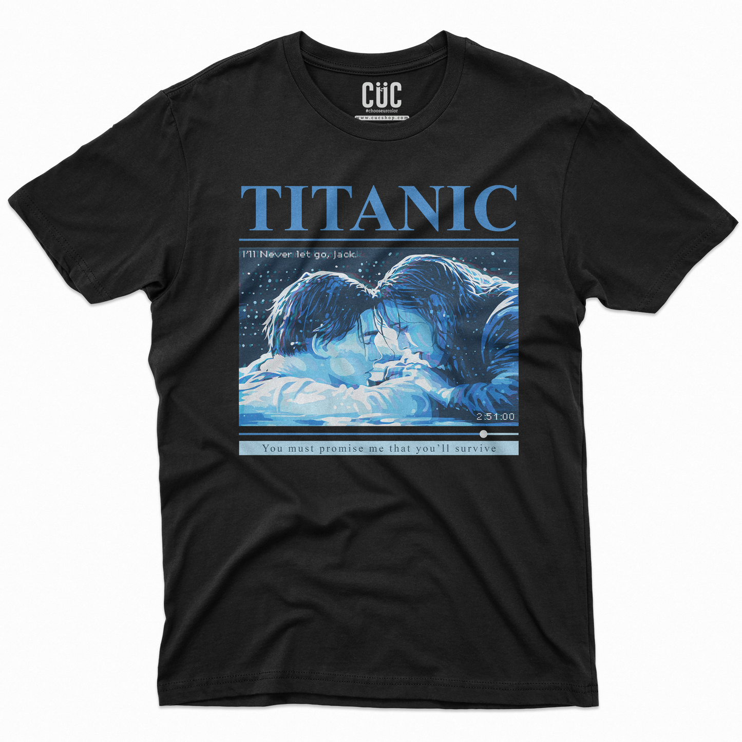 T-SHIRT CUC Titanic Promise Rose Jack Film cult Nera M [IMGKEY:BLA:M:2]