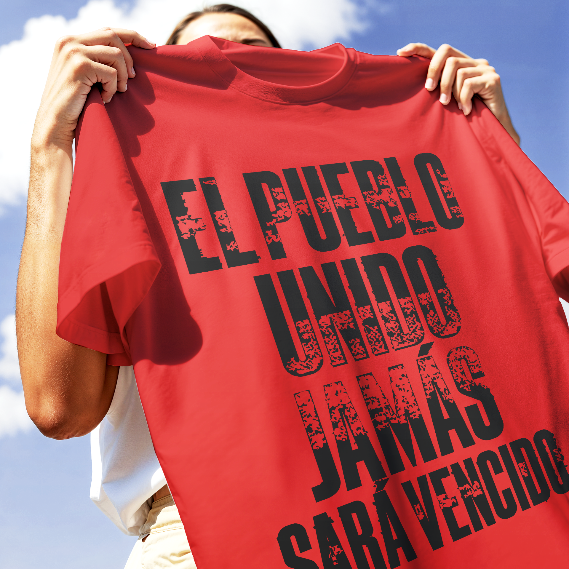 T-SHIRT CUC EL PUEBLO UNIDO canto Rossa M [IMGKEY:RED:M:3]