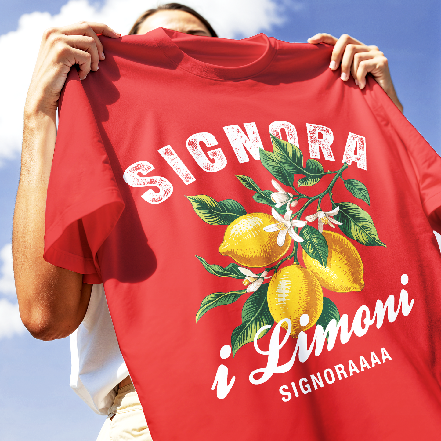T-SHIRT Meme Fashion Signora i Limoni Web Viral Rossa M [IMGKEY:RED:M:3]