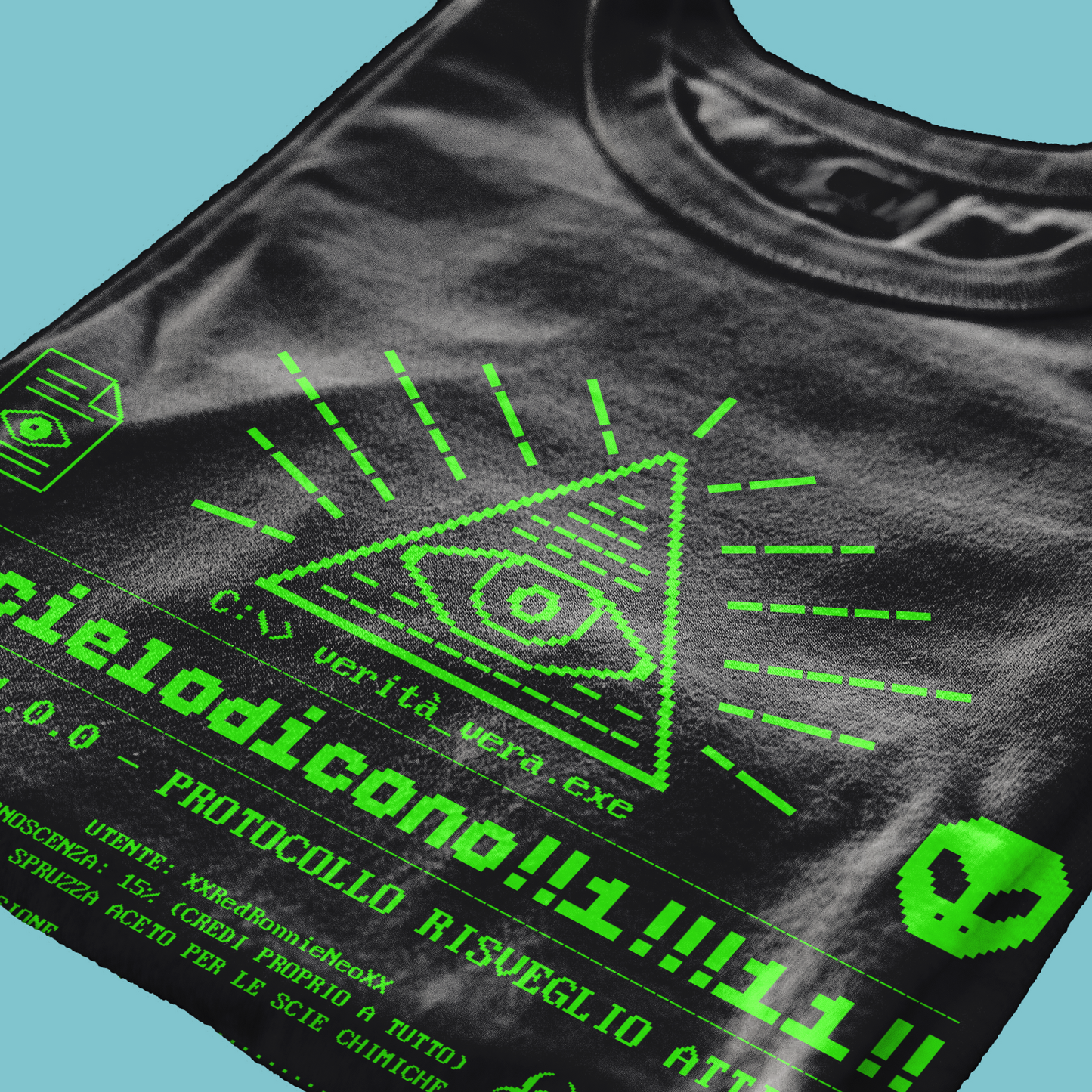 T-SHIRT CUC NON CIELODICONO web meme scie chimiche terrapiattisti Nera M [IMGKEY:BLA:M:4]