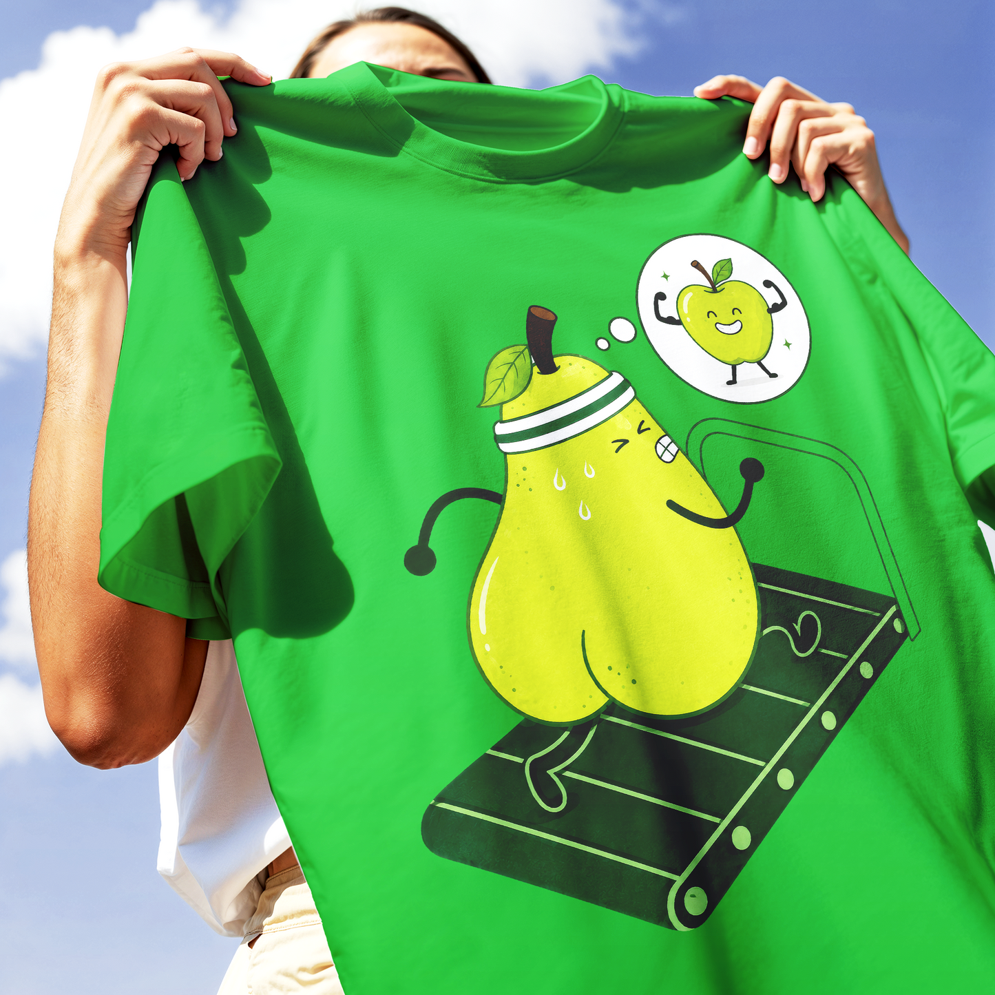 T-SHIRT CUC PERA FITNESS prova costume divertente IRI M [IMGKEY:IRI:M:3]