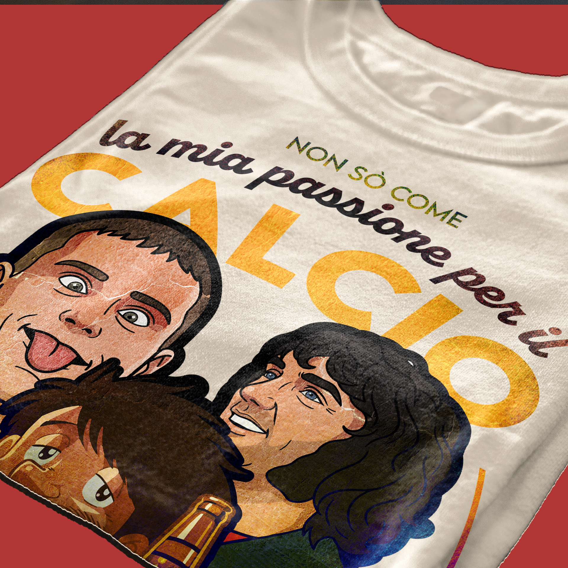 T-SHIRT ALCOL CALCIO cresci e bevi meme Sabbia M [IMGKEY:SAN:M:3]