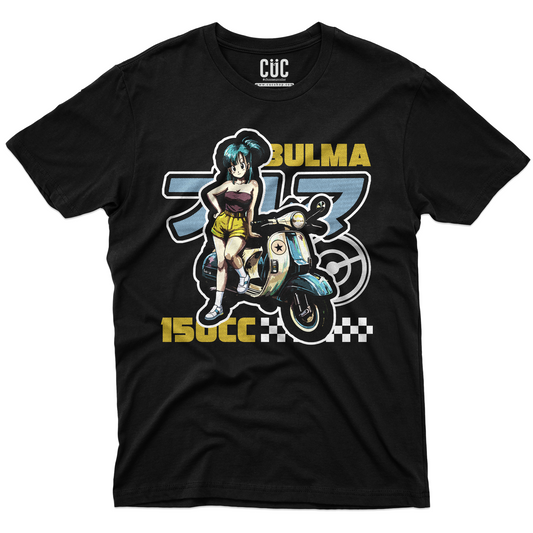 T-SHIRT CUC ANIME BULMA 150CC motorino e classic manga Nera M [IMGKEY:BLA:M:1]