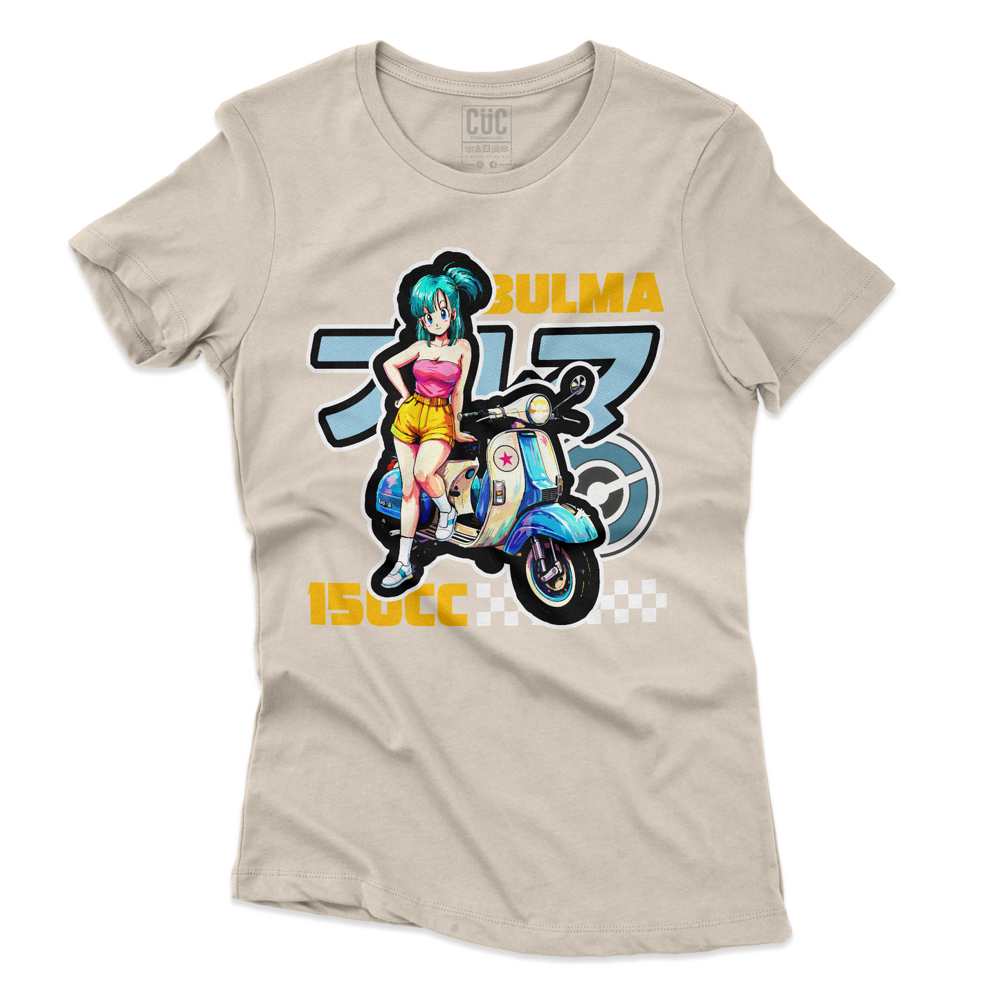 T-SHIRT CUC ANIME BULMA 150CC motorino e classic manga Sabbia W [IMGKEY:SAN:W:3]