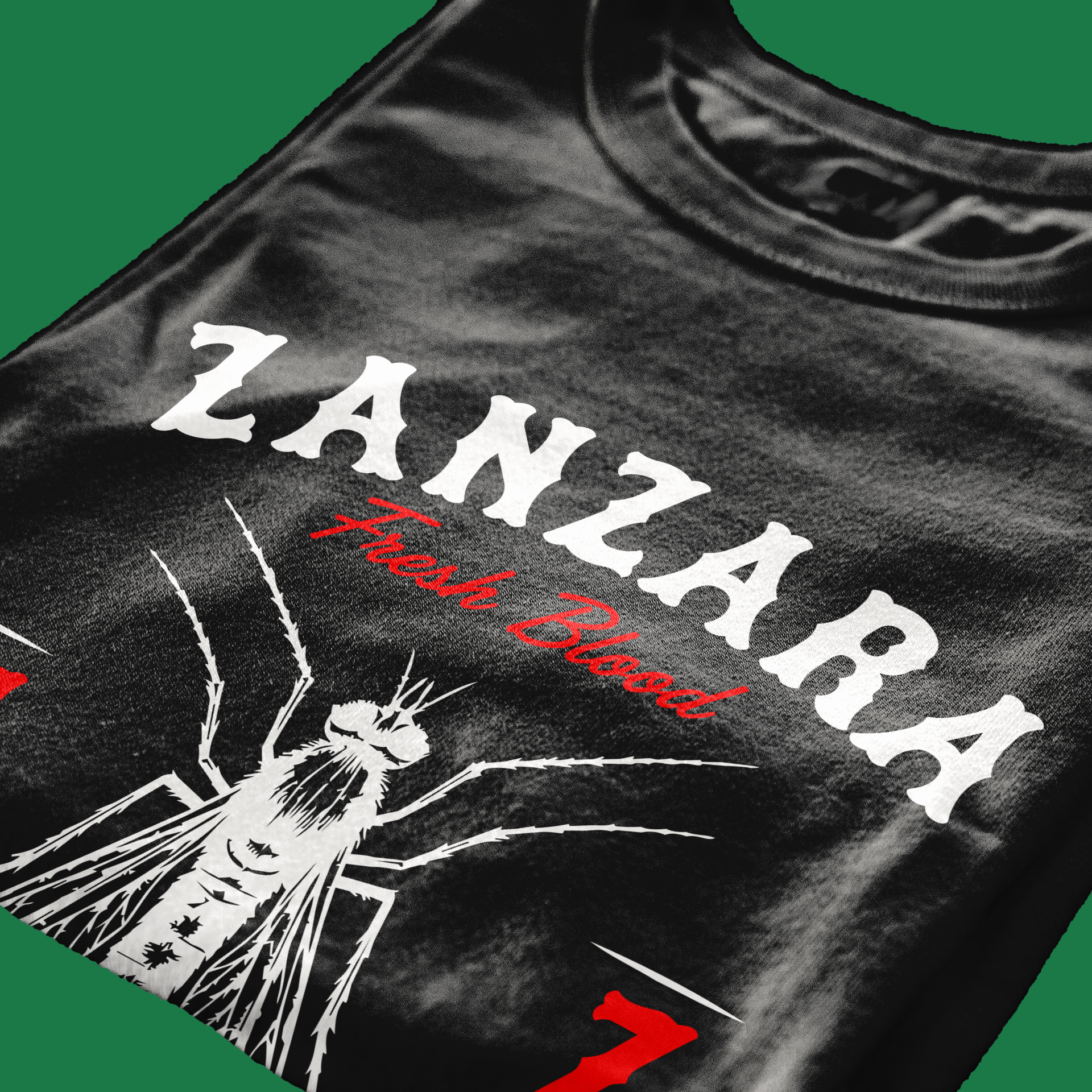 T-SHIRT CUC Prede facili delle zanzare divertente Nera M [IMGKEY:BLA:M:4]