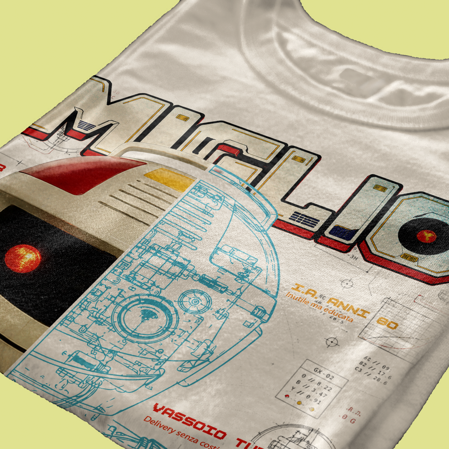 T-SHIRT CUC Emiglio Robot Anni 80 nostalgia sogno d'infanzia Sabbia M [IMGKEY:SAN:M:3]