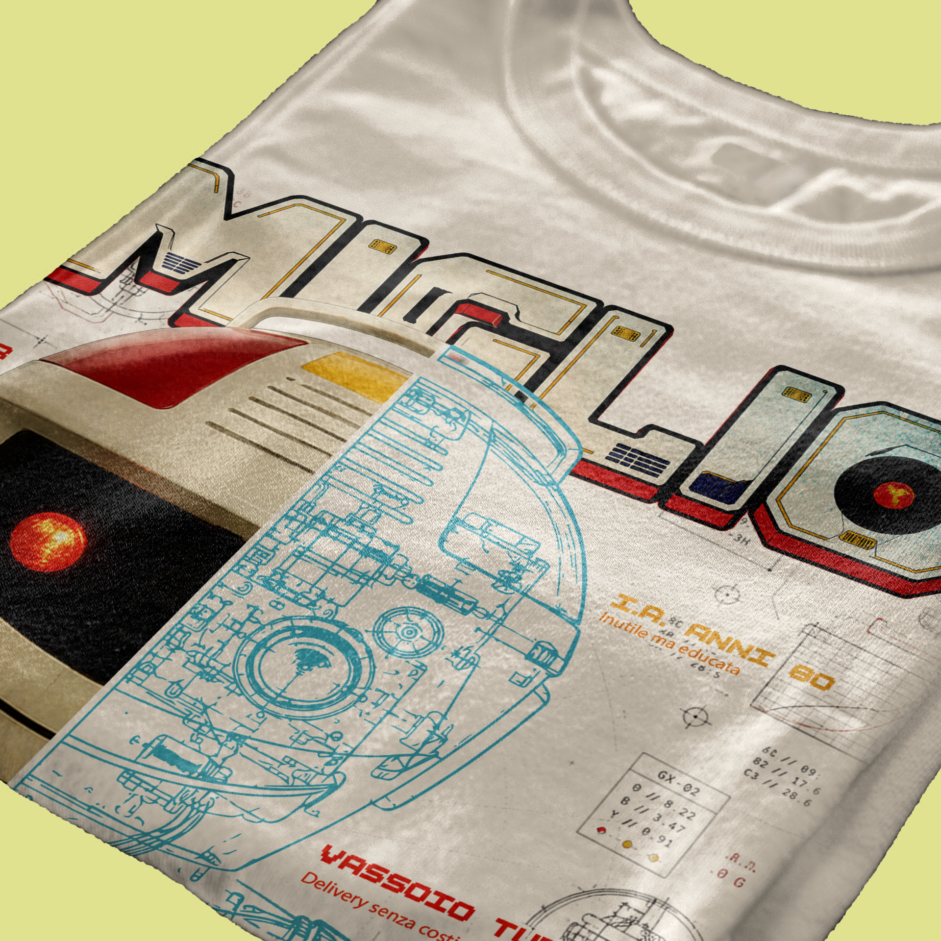 T-SHIRT CUC Emiglio Robot Anni 80 nostalgia sogno d'infanzia Sabbia M [IMGKEY:SAN:M:3]