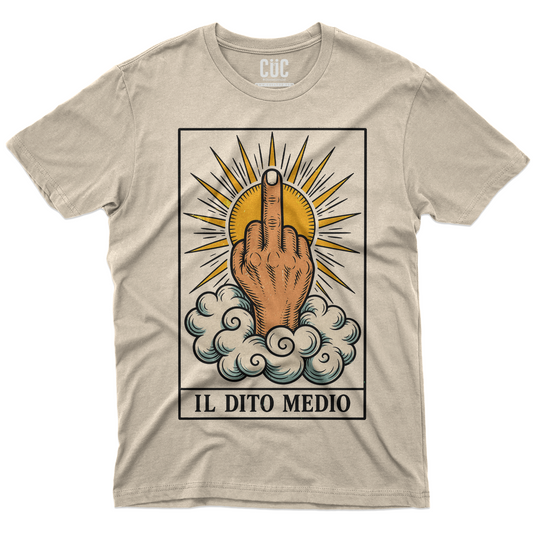 T-SHIRT CUC Tarocchi IL DITO MEDIO Sabbia M [IMGKEY:SAN:M:1]