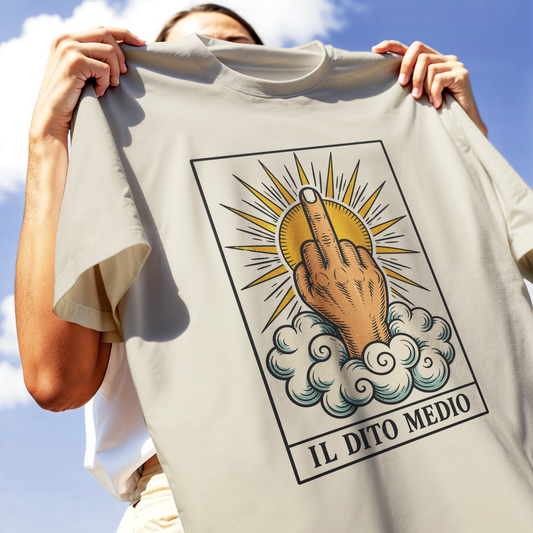 T-SHIRT CUC Tarocchi IL DITO MEDIO Sabbia M [IMGKEY:SAN:M:2]