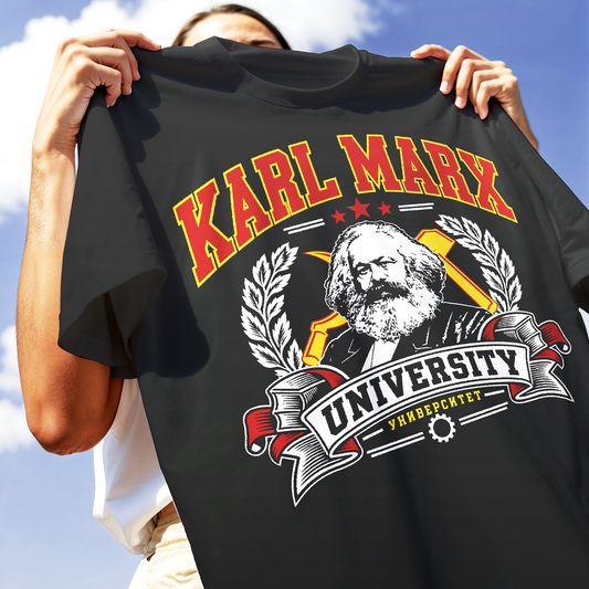 T-SHIRT CUC Karl Marx University Anti Capitalismo Nera M [IMGKEY:BLA:M:2]