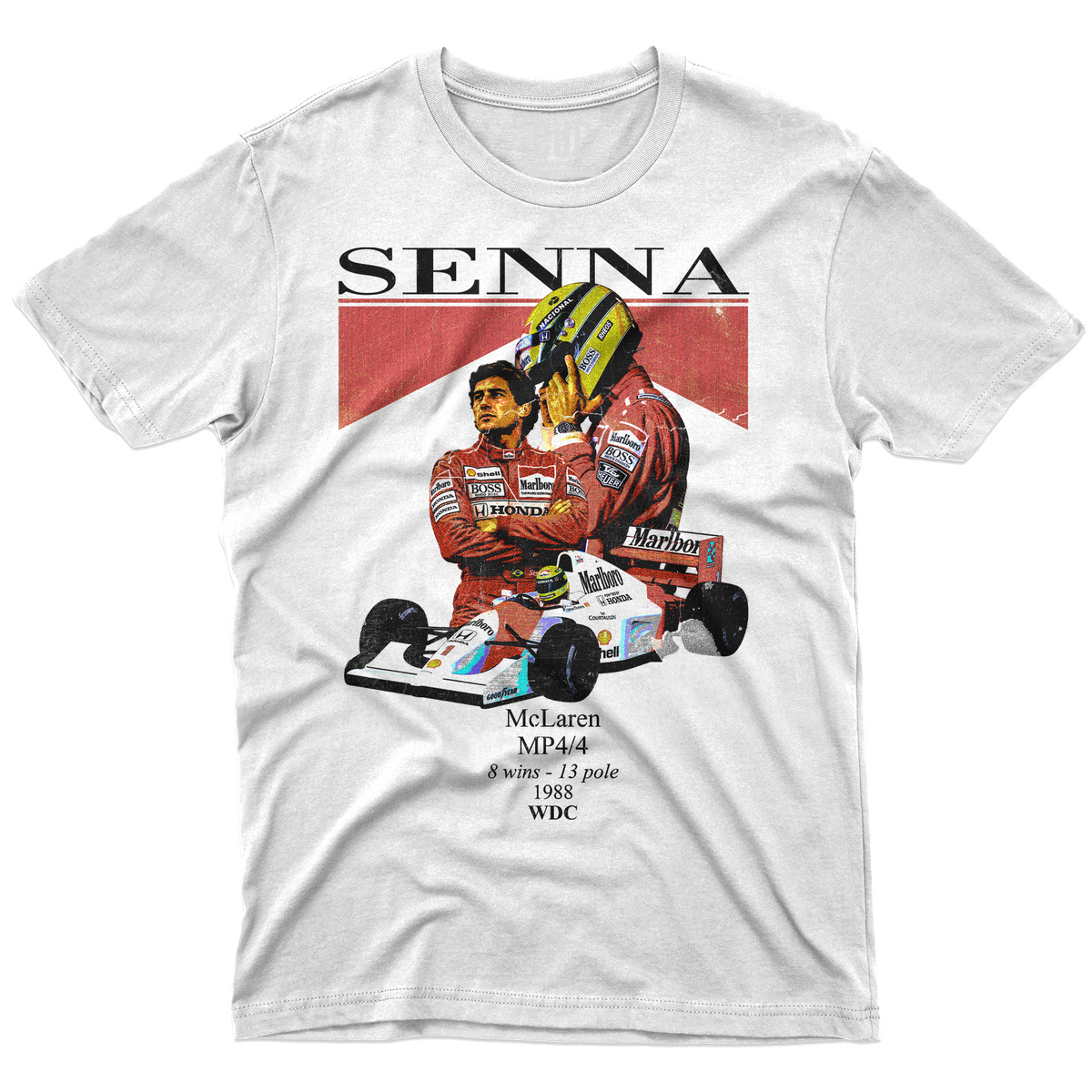 T-SHIRT CUC Miti dell automobilismo Senna Bianca M [IMGKEY:WHI:M:1]