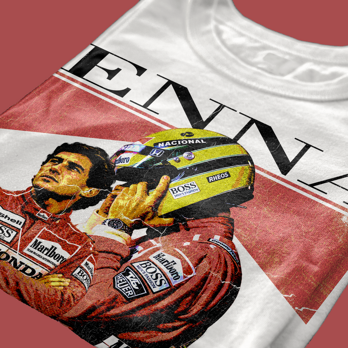 T-SHIRT CUC Miti dell automobilismo Senna Bianca M [IMGKEY:WHI:M:4]