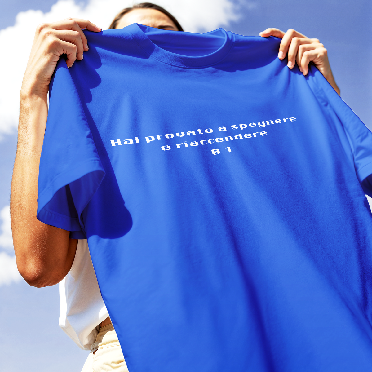 T-SHIRT hai provato a spegnere e riaccendere problem solving Blu Royal M [IMGKEY:ROY:M:2]