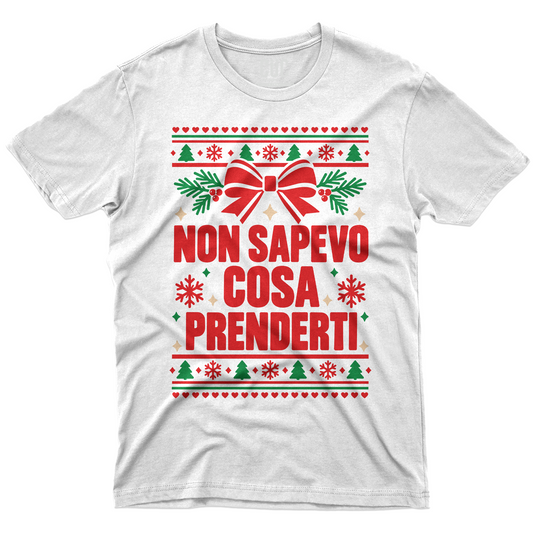 T-SHIRT CUC Regalo di Natale divertente e Ironico Non sapevo cosa prenderti Bianca M [IMGKEY:WHI:M:1]