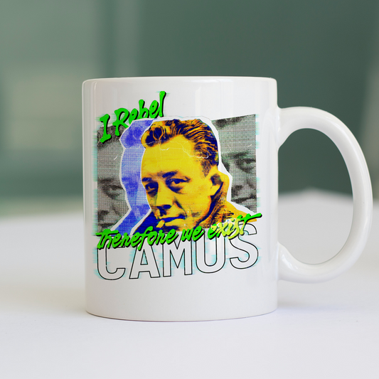 TZ I REBEL THEREFORE WE EXIST Camus Filosofo Cool Bianca M [IMGKEY:WHI:M:1]