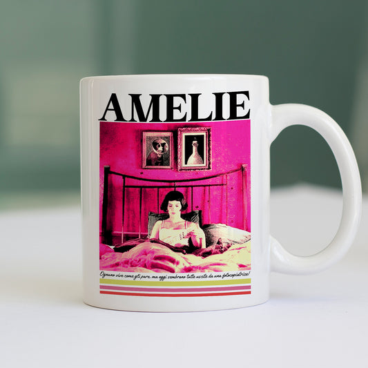 Tazza AMELIE film cult oggi sembrano tutte uscite da una fotocopiatrice Bianca #chooseurcolor