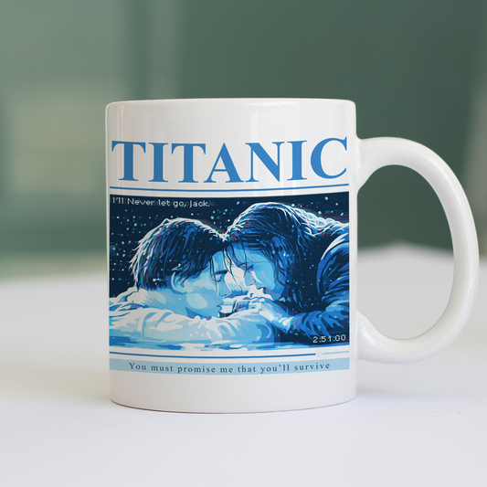 Tazza CUC Titanic Promise Rose Jack Film cult Bianca M [IMGKEY:WHI:M:2]
