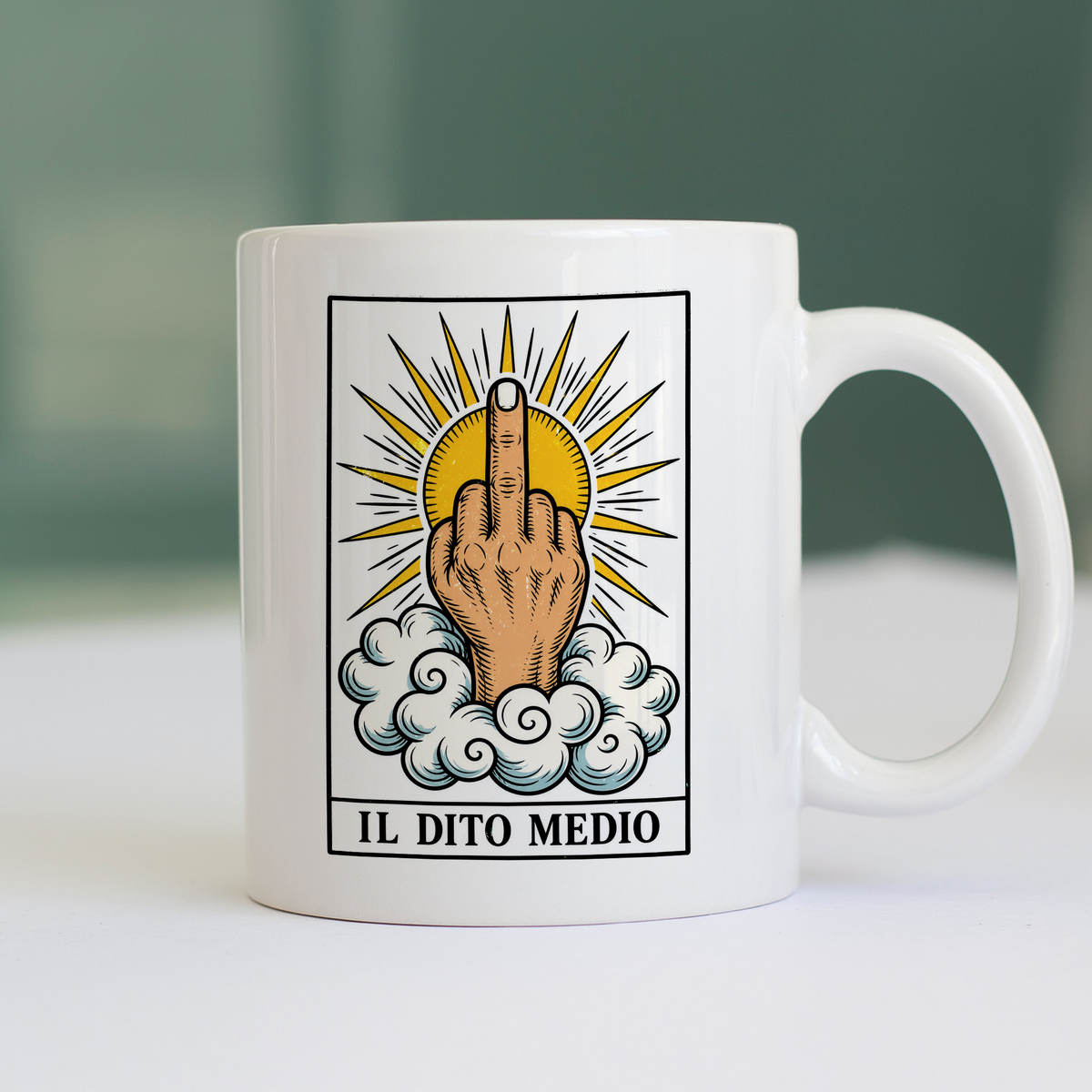 Tazza CUC Tarocchi IL DITO MEDIO Bianca M [IMGKEY:WHI:M:1]