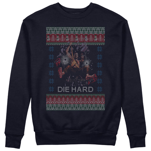 Felpa Girocollo Die Hard -Stile Maglione di Natale- Bruce #chooseurcolor