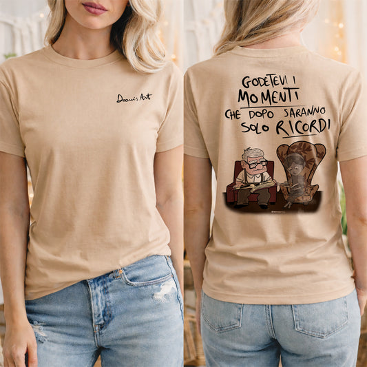 T-SHIRT RICORDI Stampa fronte e retro SABBIA #chooseurcolor