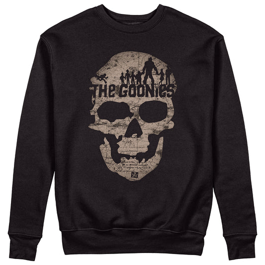 Felpa Girocollo THE GOONIES MAP - Skull - Cult Movies #chooseurcolor