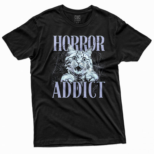 CUC T-Shirt HORROR ADDICT - Gatti - Cinema - Halloween #chooseurcolor