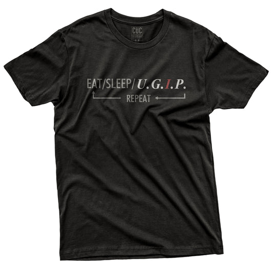 CUC T-Shirt EAT SLEEP UGIP - Un giorno - Tv - Cult  #chooseurcolor