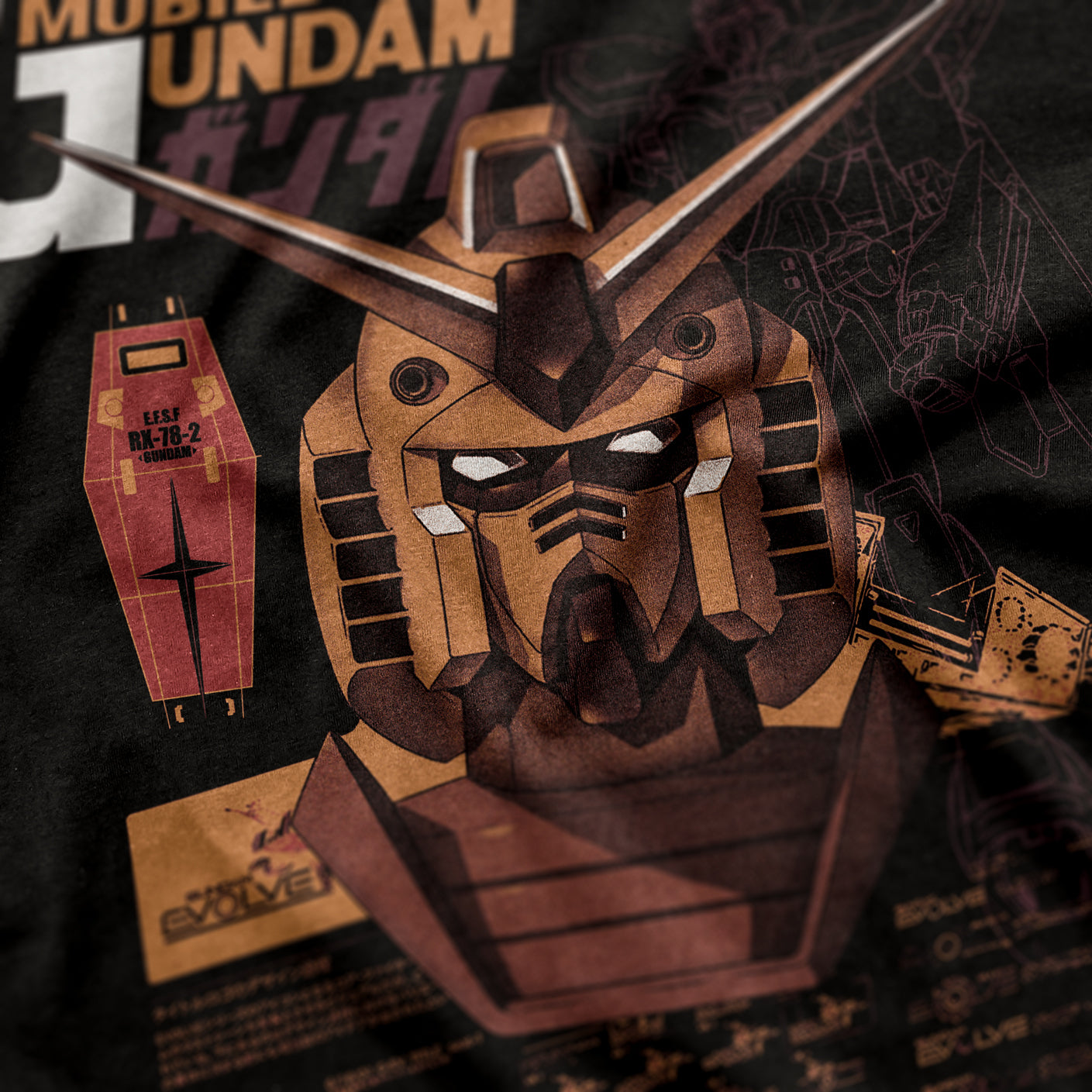 CUC T-Shirt  GUNDAM DARK - Anime - Cult  #chooseurcolor