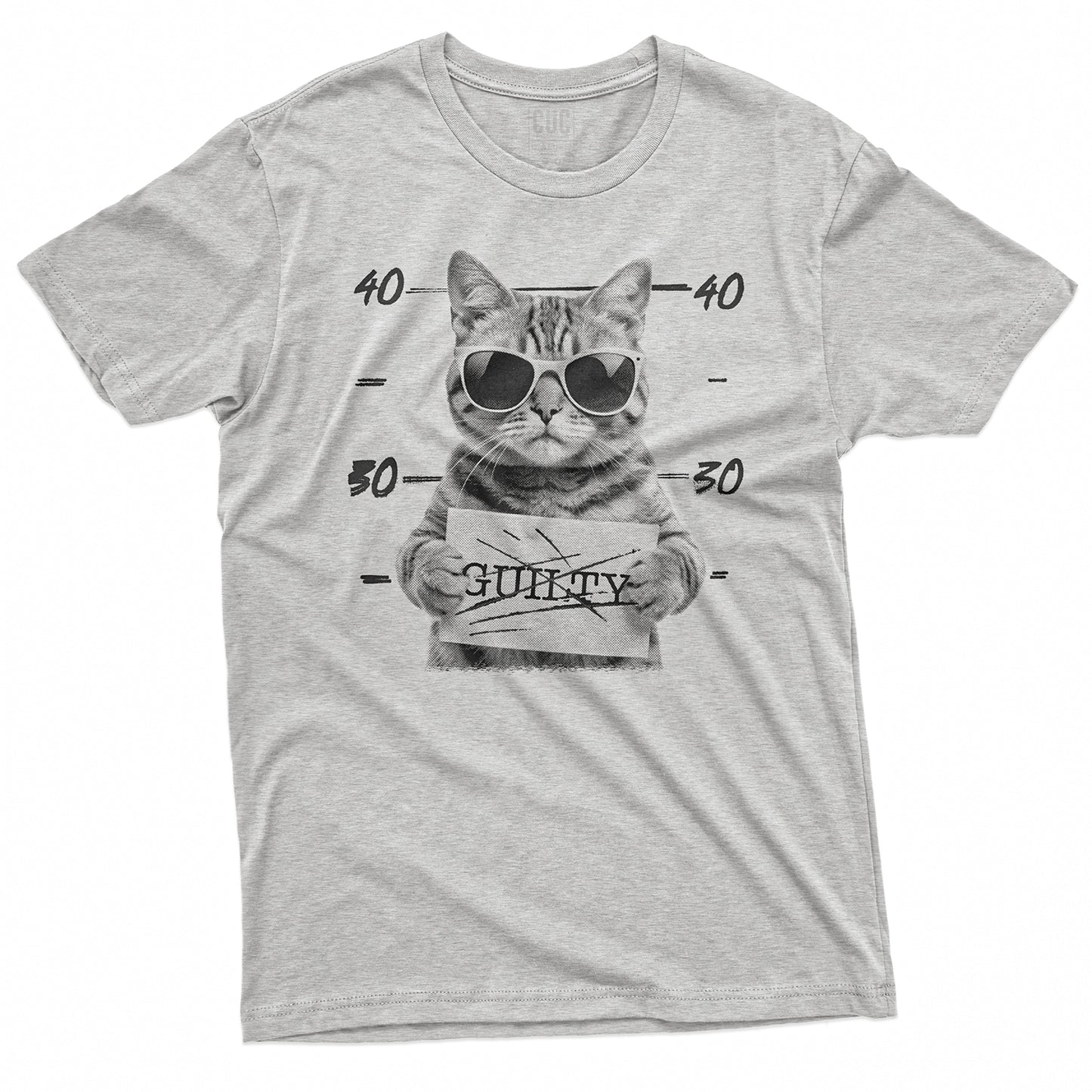 T-SHIRT CUC RICERGATTO - Divertente - Cat mugshot - gatto  #chooseurcolor