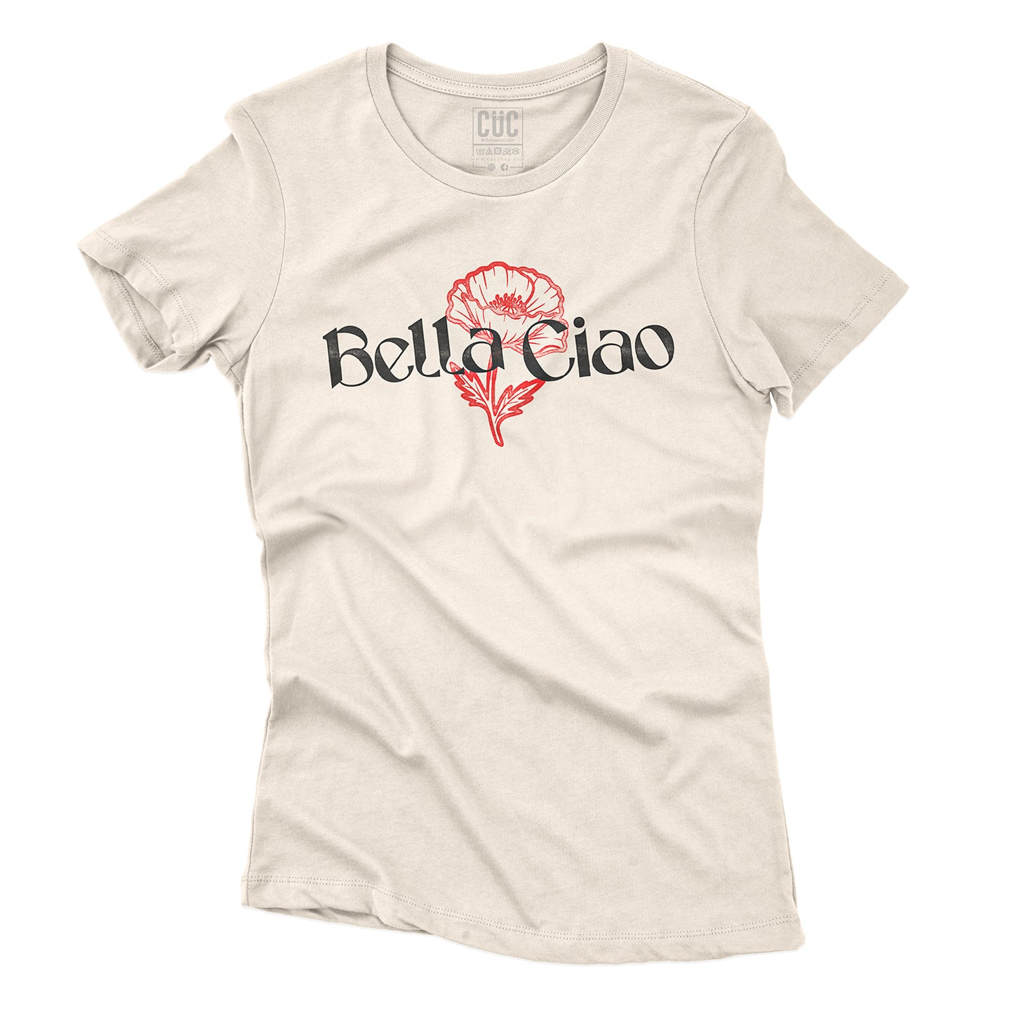 T-SHIRT CUC BELLA CIAO FIORE - Lotta Partigiana #chooseurcolor