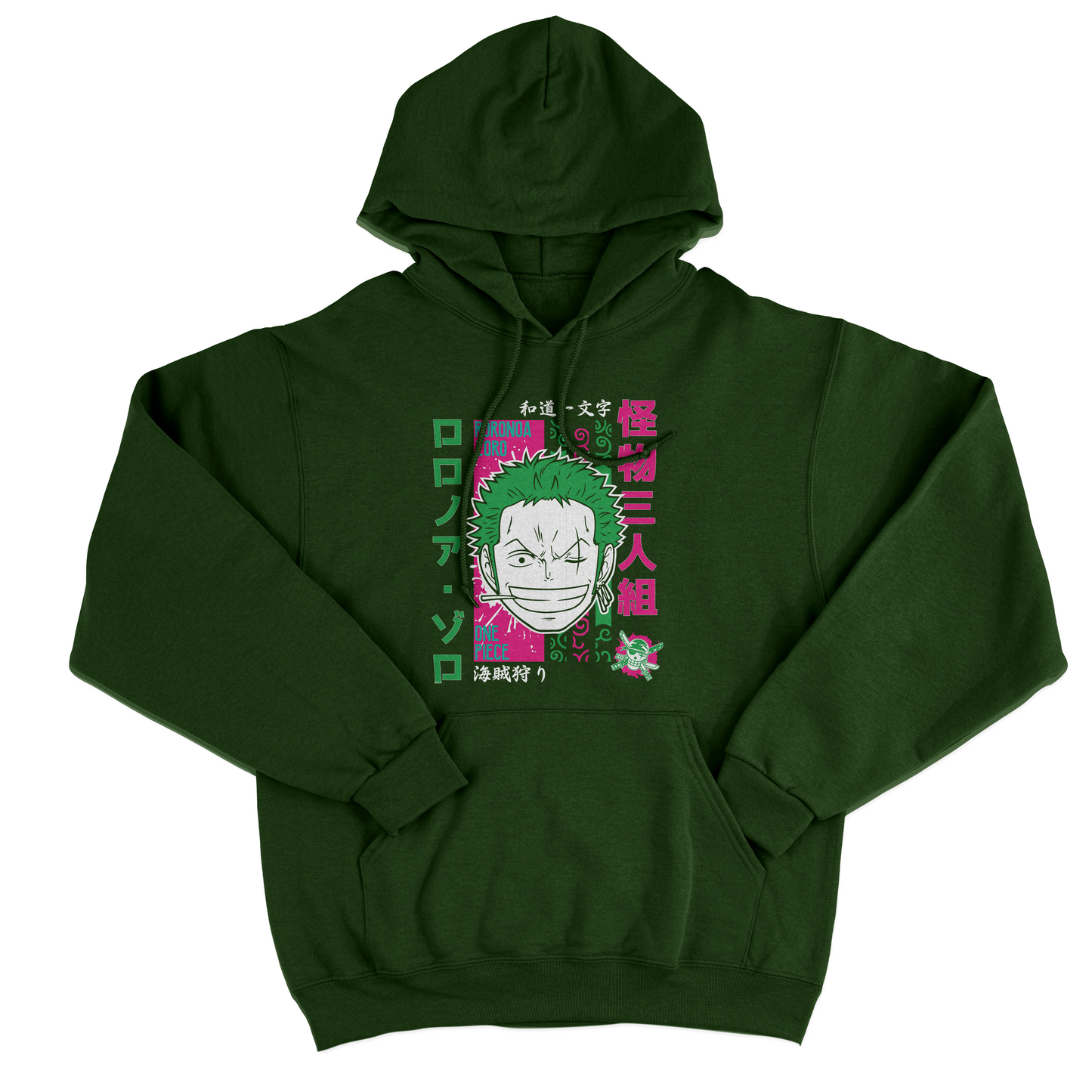 Felpa Cappuccio ZORO STENDARDO - manga cult giapponese - anime one p #chooseurcolor