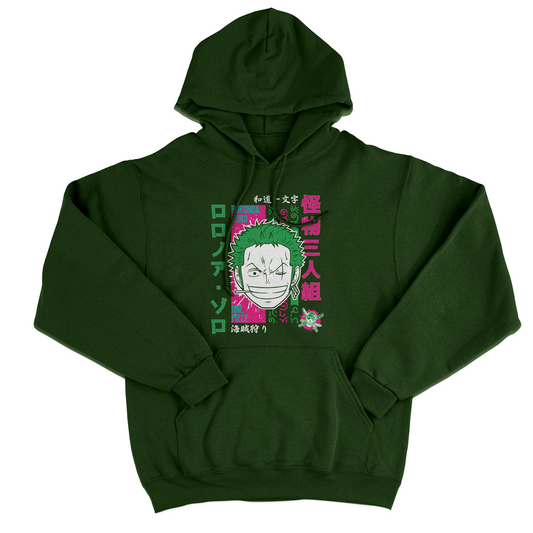 Felpa Cappuccio ZORO STENDARDO - manga cult giapponese - anime one p #chooseurcolor