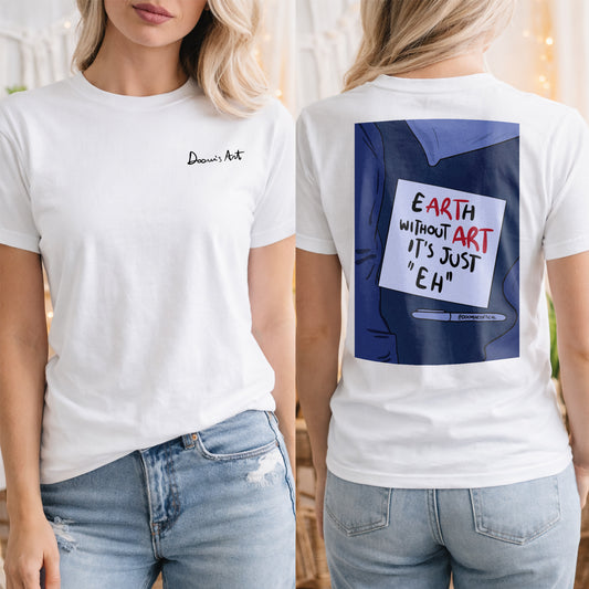 T-SHIRT EARTH without ART - Bianca Fronte e Retro #chooseurcolor