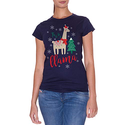 White T-Shirt Fa La La La Llama Xmas Christmas Natale - Film Choose ur Color CUC