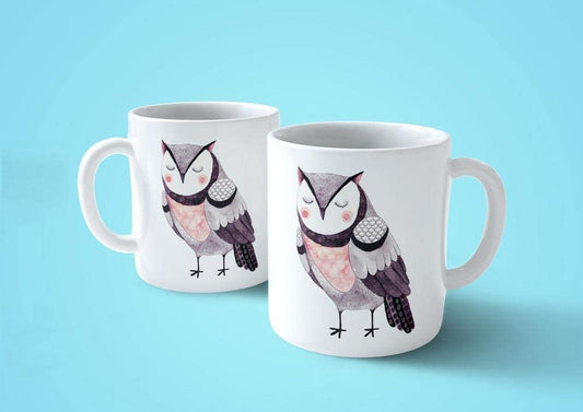 Lavender Tazza Gufo Illustrazione Simpatica Sull' Animale - Mug Howl - Choose ur Color Cuc shop