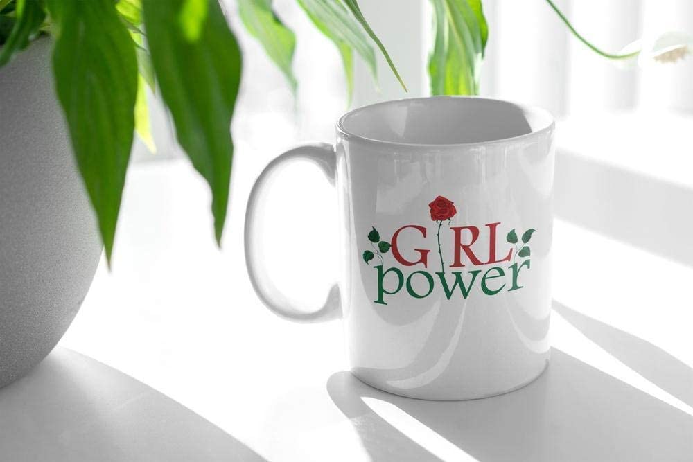 Dark Olive Green Tazza Girl Power Rose Mug Flower - Fiori Rosa - Choose ur Color Cuc shop