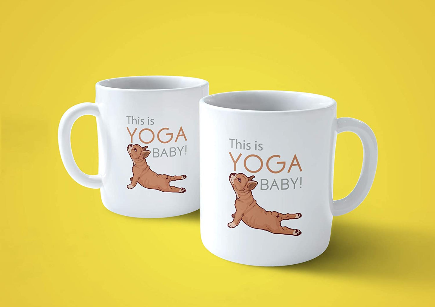 Lavender Tazza Bulldog Francese - Mug French Bulldog - This is Yoga Baby- Choose Ur Color Cuc shop