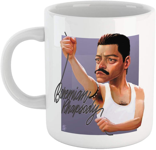 White Smoke Tazza Rami Malek Freddie Mercury By Inkline Andrea Cara Bohemian Rhapsody - Music Choose ur Color Cuc shop