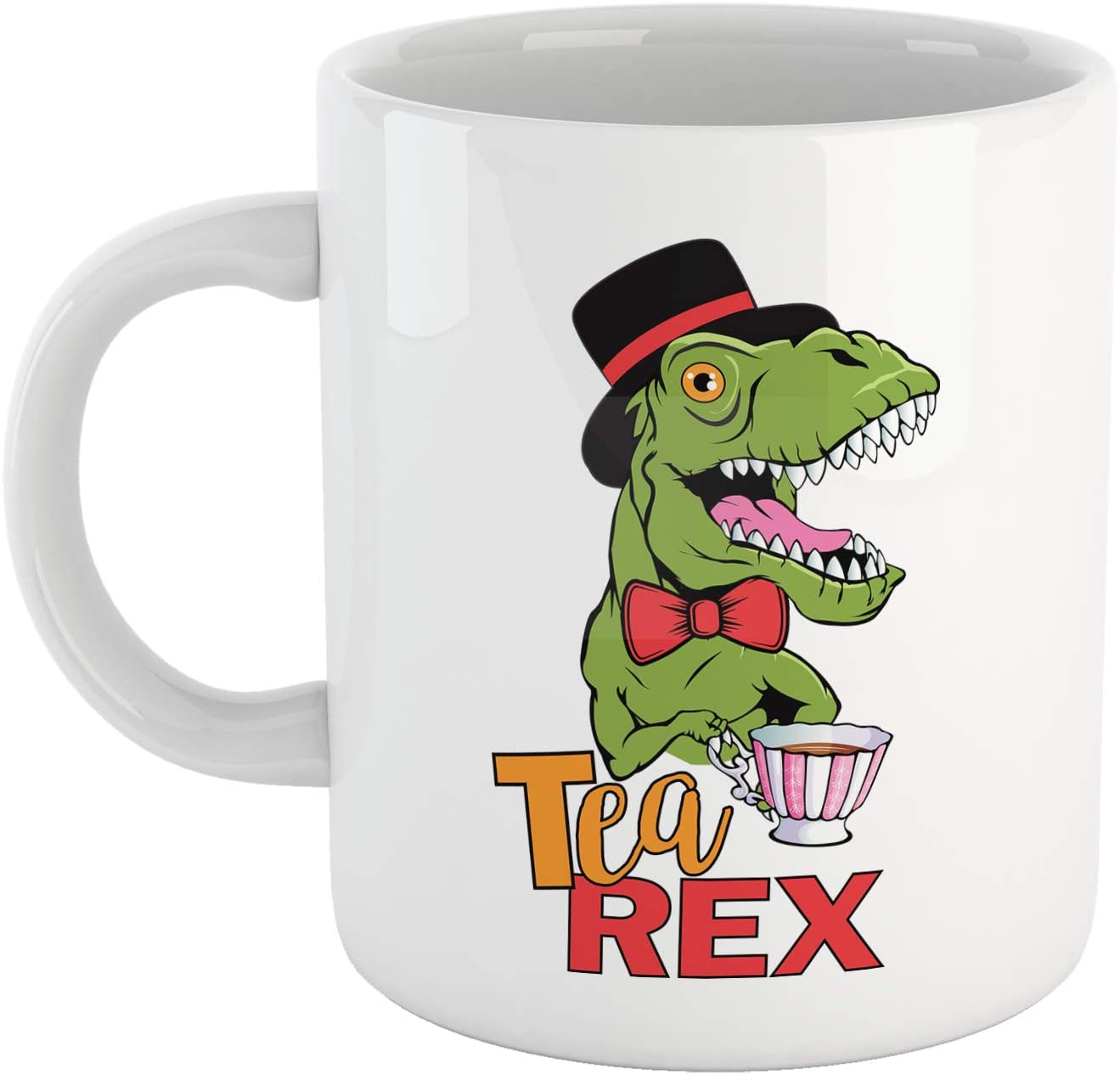 Dark Khaki Tazza T Rex Tea Lover - Grafica Divertente con raffigurato Il Famoso Dinosauro - Social Choose ur Color Cuc shop