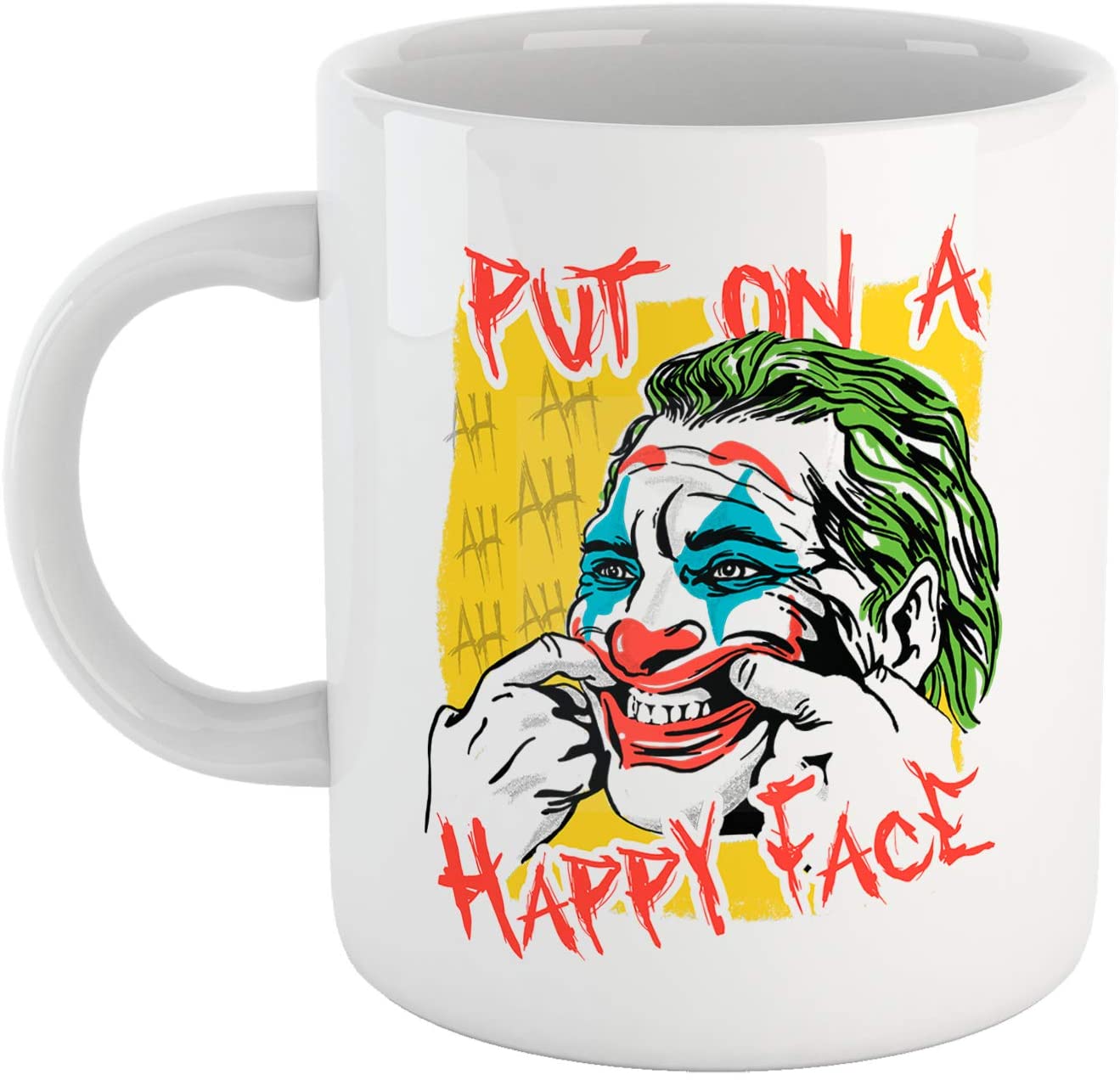Goldenrod Tazza Joker Face Smile - Put on a Happy Face - Idea reagalo per Amanti del Cinema - Choose Ur Color Cuc shop
