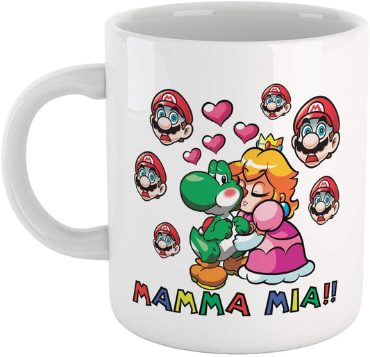 Sea Green Tazza Mamma Mia - Yoshi Bacio Super Mug Mario - Choose Ur Color Cuc shop