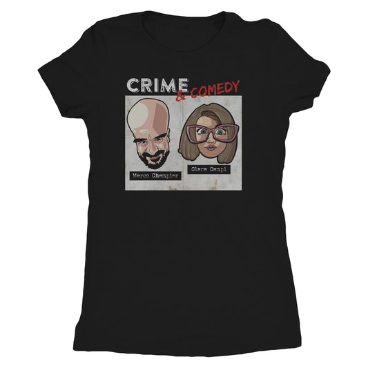 Crime & Comedy T-Shirt Copertina Podcast - Nera #chooseurcolor - CUC chooseurcolor