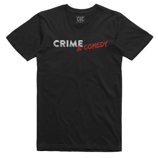 Crime & Comedy T-Shirt Scritta Podcast - Nera #chooseurcolor - CUC chooseurcolor