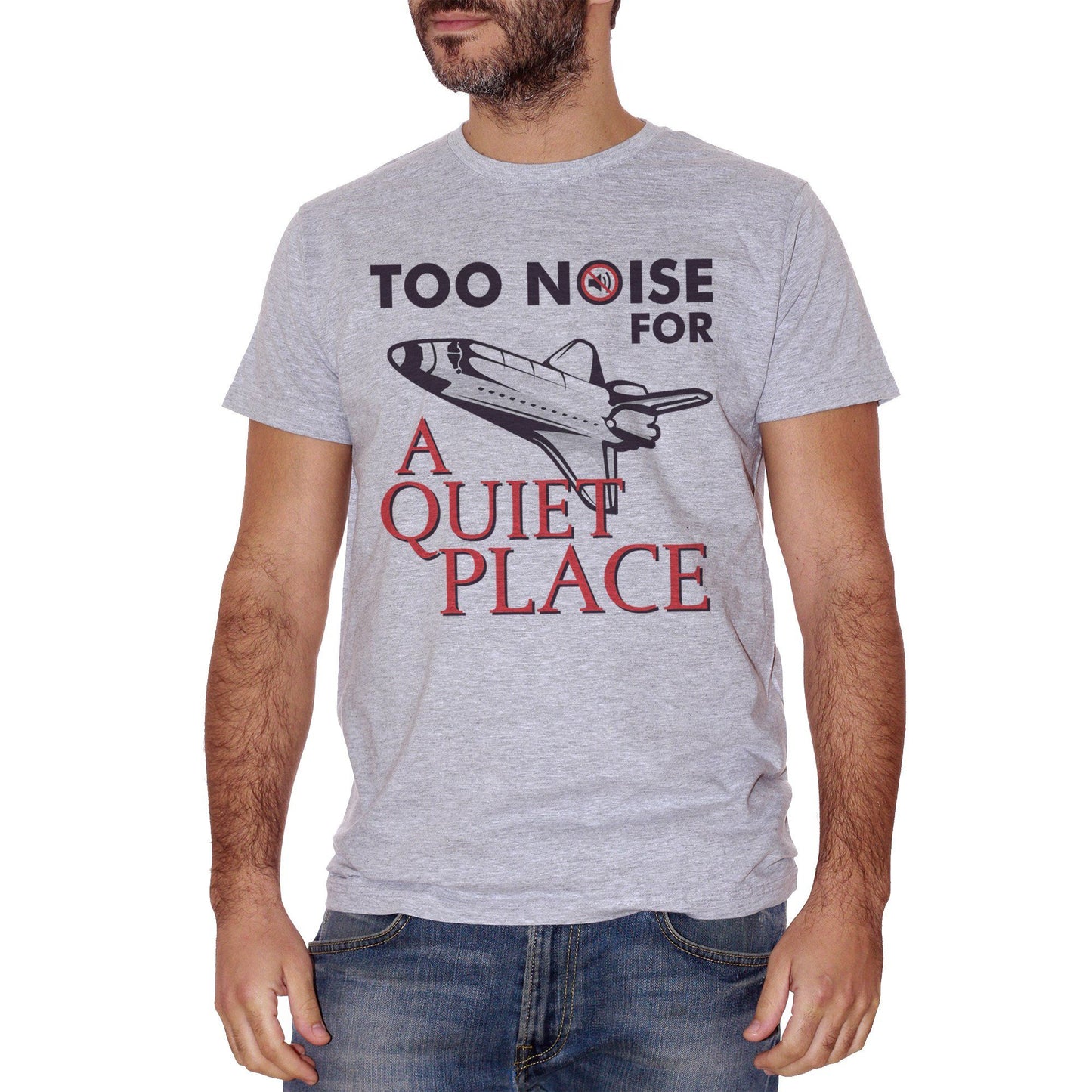 Gray T-Shirt Too Noise For A Quiet Place Horror Movie - FILM CucShop