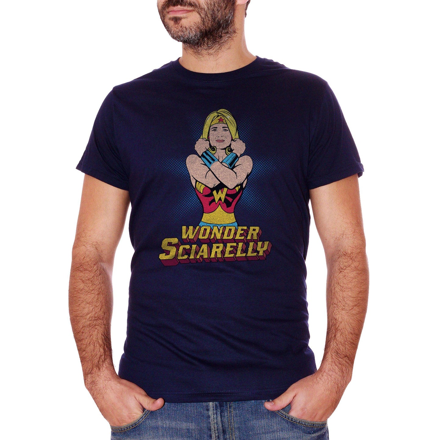 Black T-Shirt Chi L'Ha Visto Meme Federica Sciarelli Wonder Woman - FAMOSI CucShop