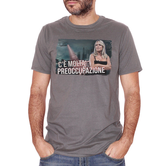 Slate Gray T-Shirt Chi L'Ha Visto Meme Federica Sciarelli C'È Molta Preoccupazione - FAMOSI CucShop