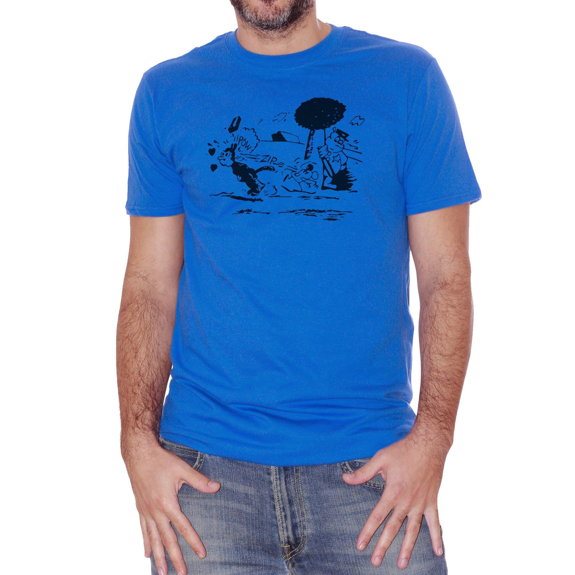 Royal Blue T-Shirt Krazy Kat As Worn By Samuel L Jackson Pulp Fiction Tshirt - FILM CucShop