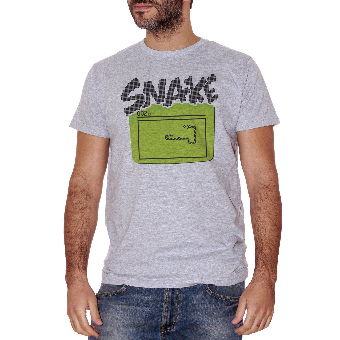 Olive Drab T-Shirt Snake Nokia3310 Game Old Anni 90 - FAMOSI CucShop